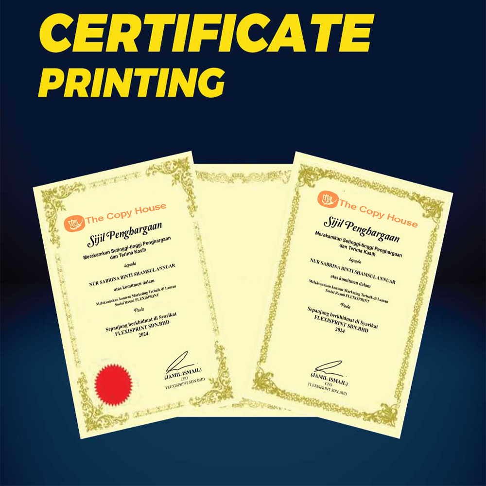 Certificate Printing